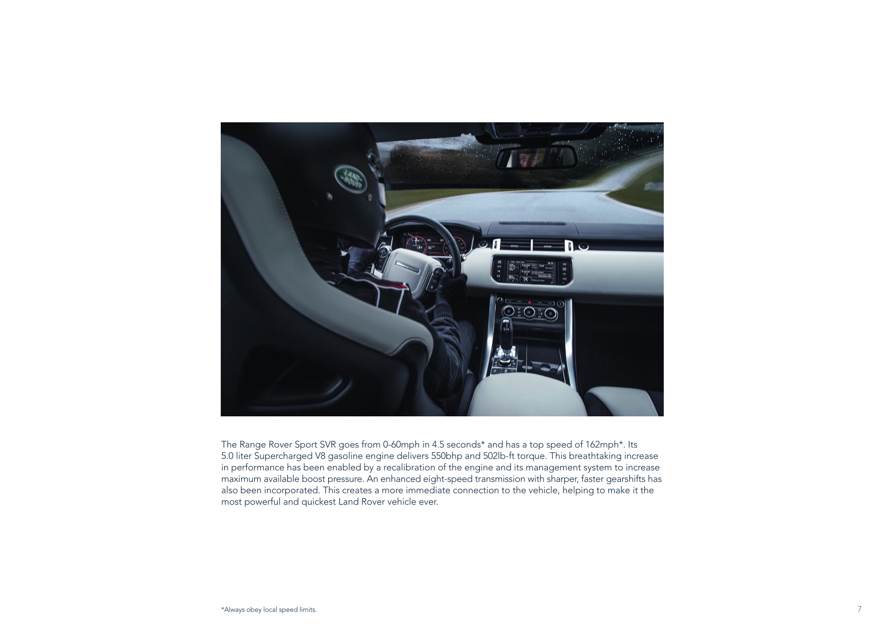 2015 Range Rover Sport SVR Brochure Page 1